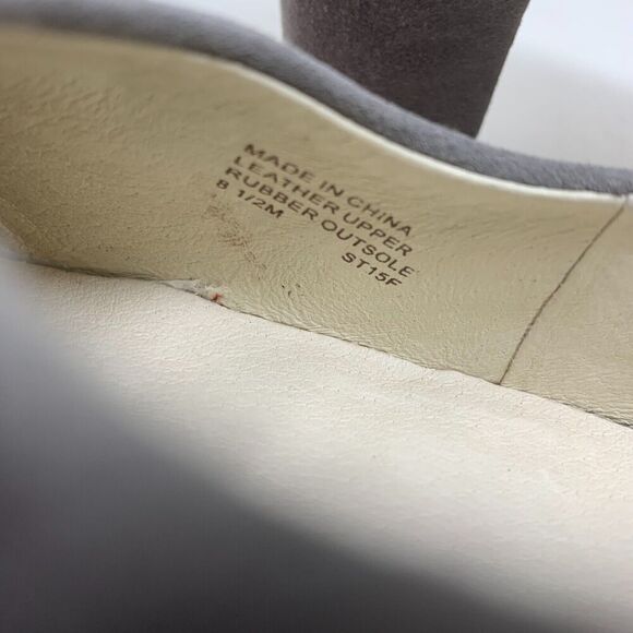 New Michael Kors Sabrina Steel Gray Suede Platform Pumps Sz 8.5 Chain Detail NWT - Picture 11 of 14